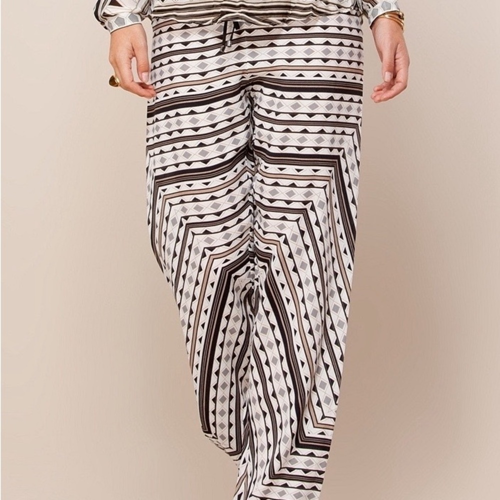 Hale Bob Black and White Straight Leg Pants